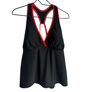 Timothy Snell for Always For Me Black & Red Tankini Top – Size 20W